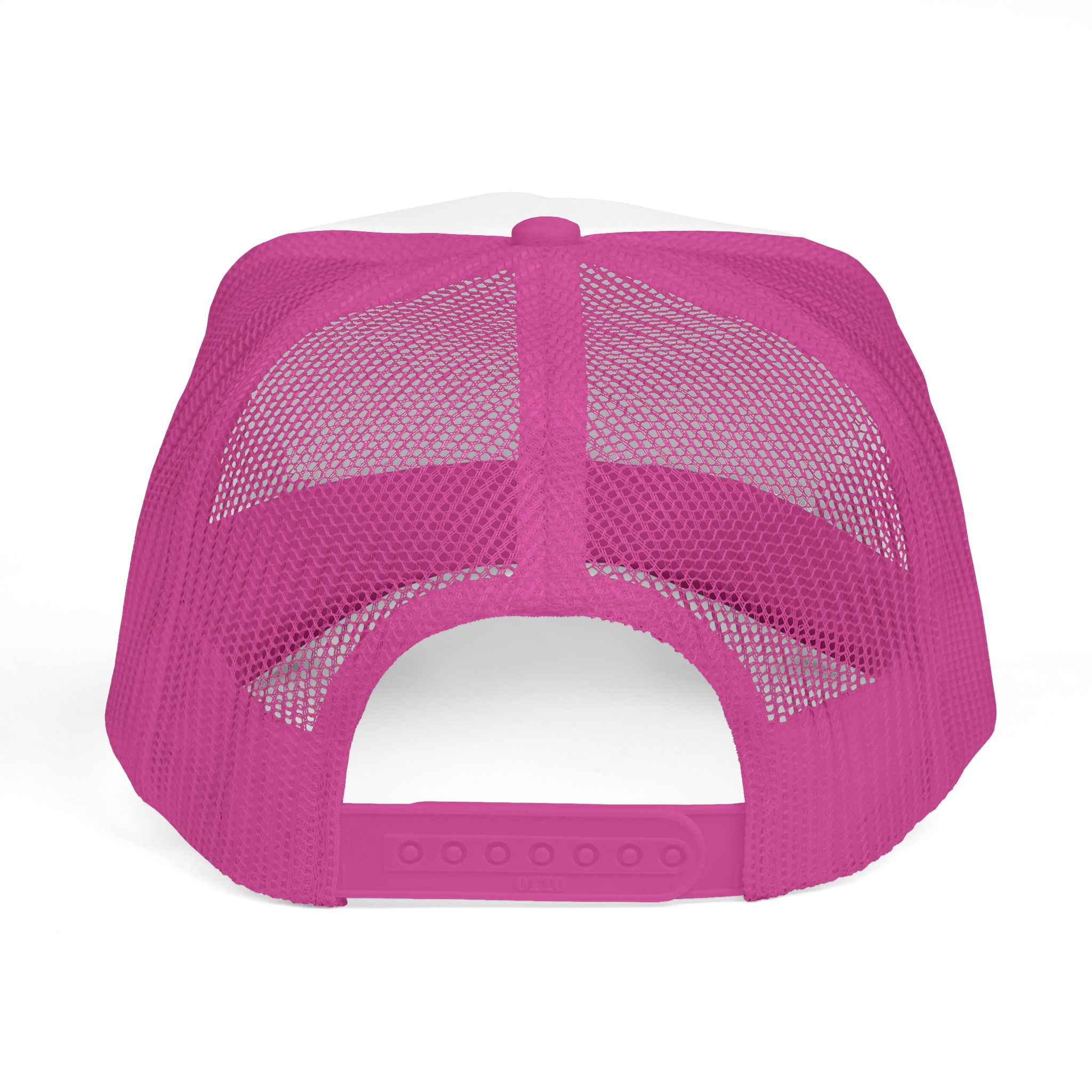 Pink Geometric Logo Trucker Cap — LBY Pyramid Mesh Baseball Hat - Image 3